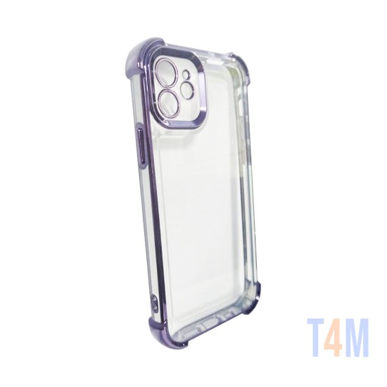 Hard Silicone Case with Camera Lens Q Series for Apple iPhone 12 Purple